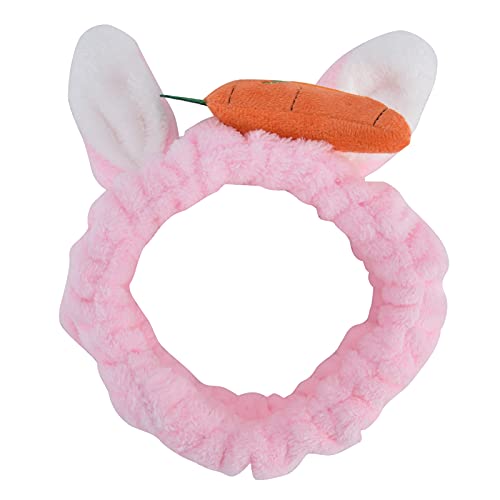 Soft Elastic Makeup Hair Bands with Bunny Ears - Comfortable Shower & Spa Headband for Women | Perfect for Skincare, Facial Treatments & Relaxation