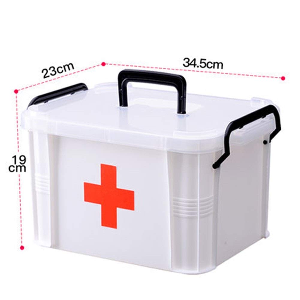 Zhangmeiren Plastic Multi-Function Medicine Storage Box - Multi-Layer First Aid Kit for Home, Travel & Emergency Use - Thickened Material with Large Capacity & Multiple Compartments - Perfect for Family, Kids & Outdoor Activities