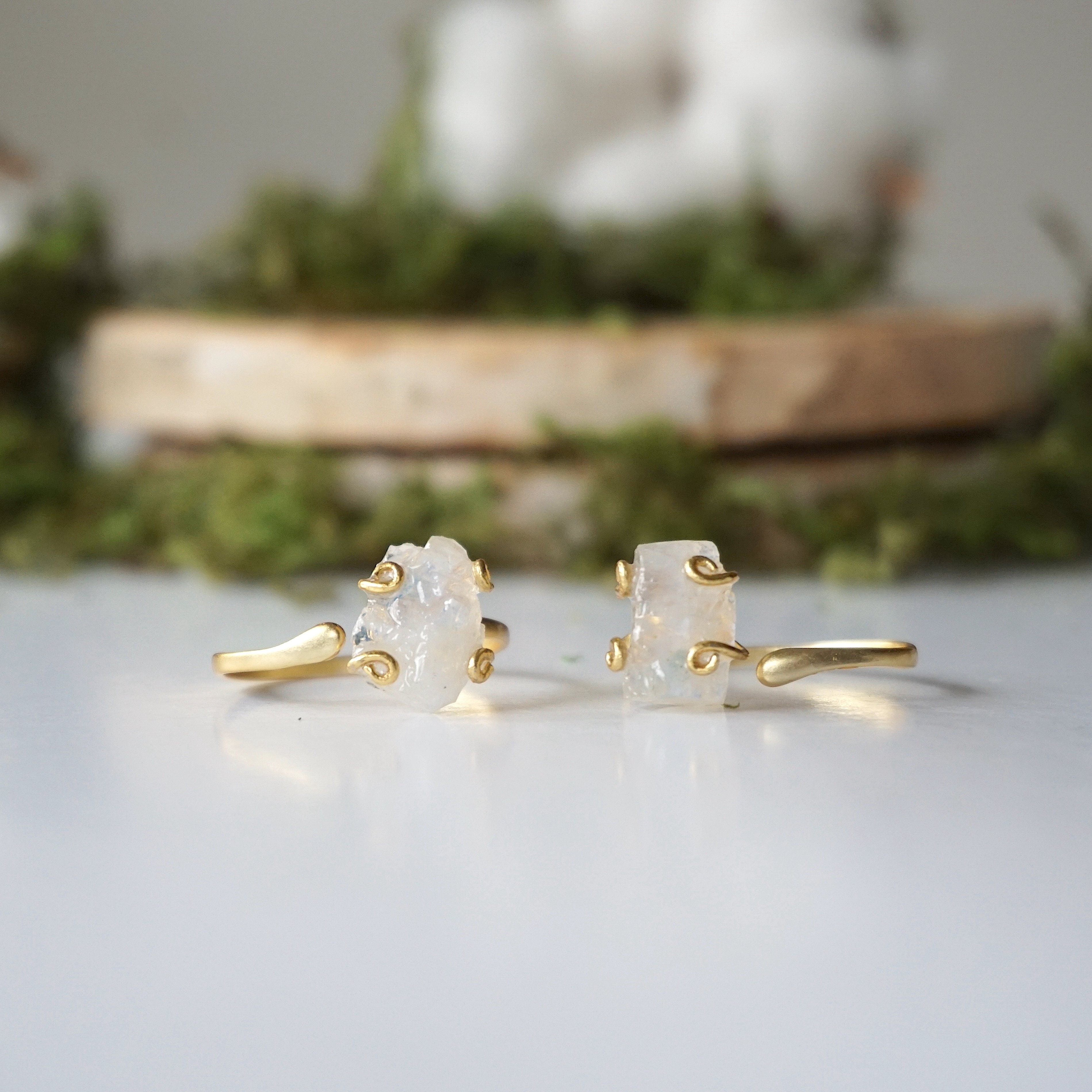 Adjustable Rainbow Moonstone Ring in 14K Gold Filled - Elegant Boho Jewelry for Women, Perfect for Everyday Wear, Gift Giving & Special Occasions