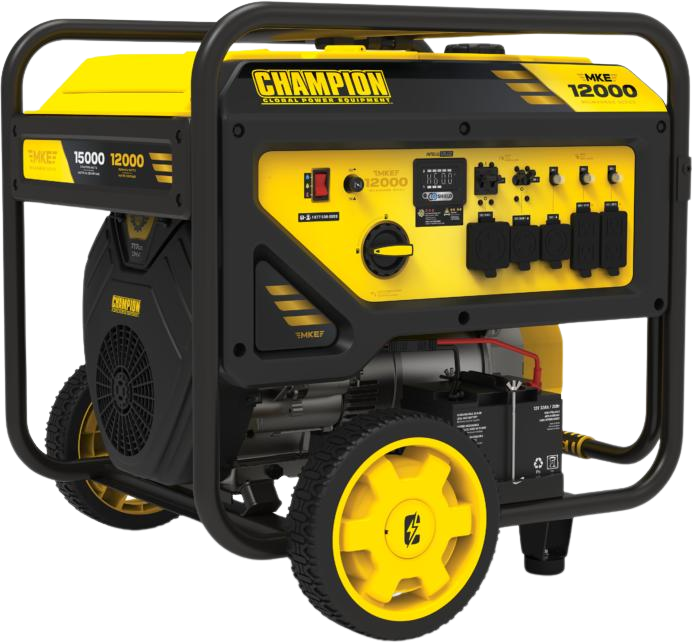 Champion 201160 12000W/15000W Portable Gas Generator with 50A Electric Start & CO Shield - Backup Power for Home, Camping, RV & Emergency Use