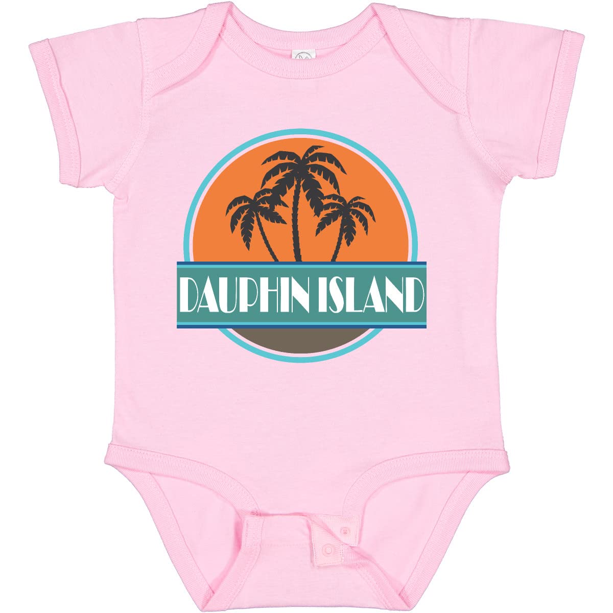 Inktastic Dauphin Island Alabama Vacation Baby Bodysuit - Cute Infant Onesie for Beach Trips & Family Getaways