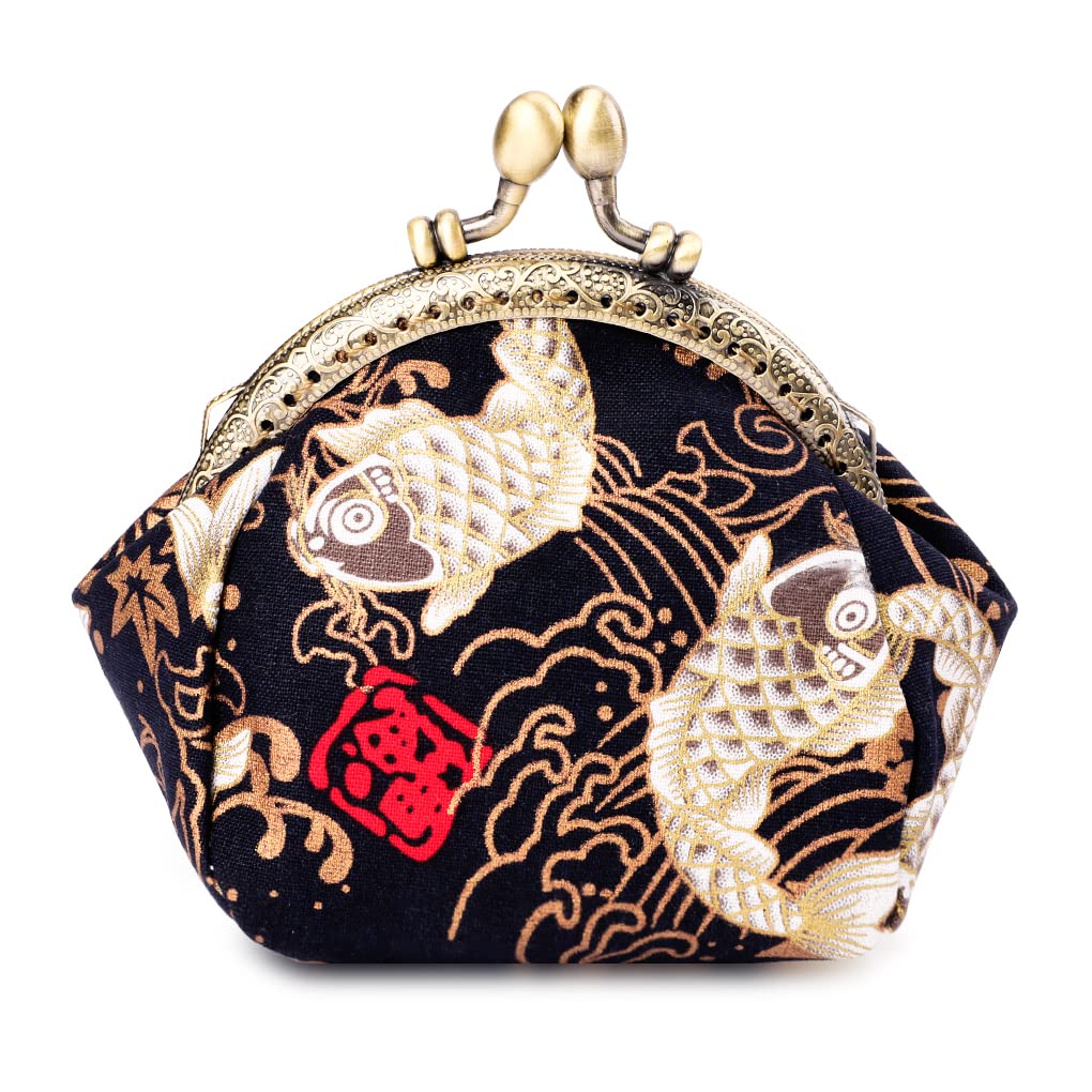 Vintage Oyachic Carp Coin Purse - Small Lucky Wallet for Women, Bulk Change Pouch & Clutch Bag | Perfect for Gifts, Travel, and Everyday Use