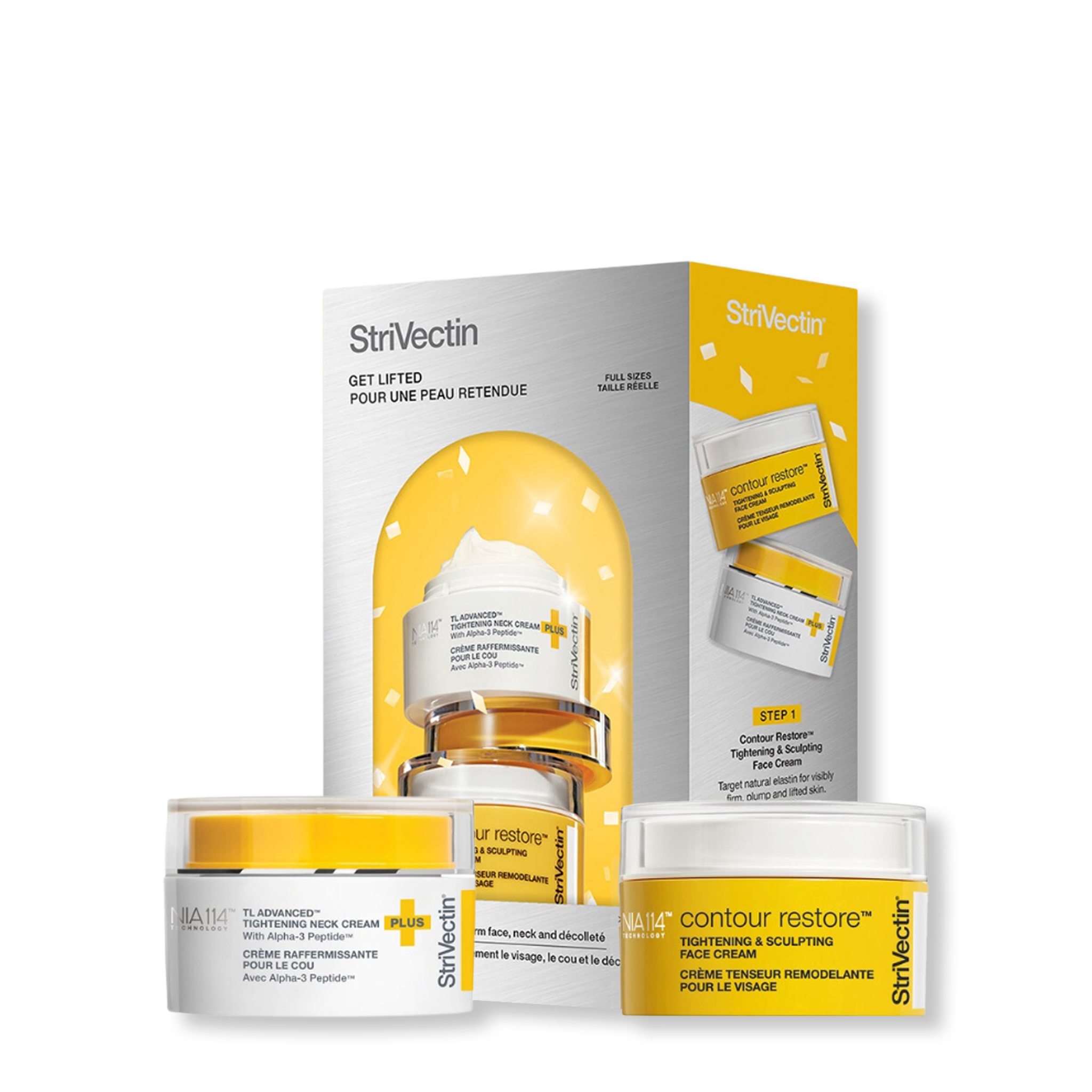 StriVectin Get Lifted Duo Set - Anti-Aging Eye Cream & Neck Cream for Wrinkles & Fine Lines | Perfect for Nighttime Skincare Routine & Travel