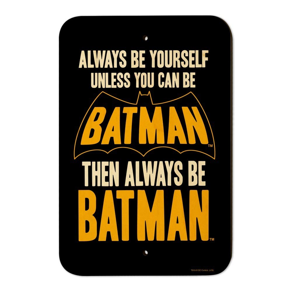 Batman Wall Sign - Inspirational Superhero Office & Home Decor - Perfect for Superhero Fans, Man Cave, Game Room & Batman Themed Spaces