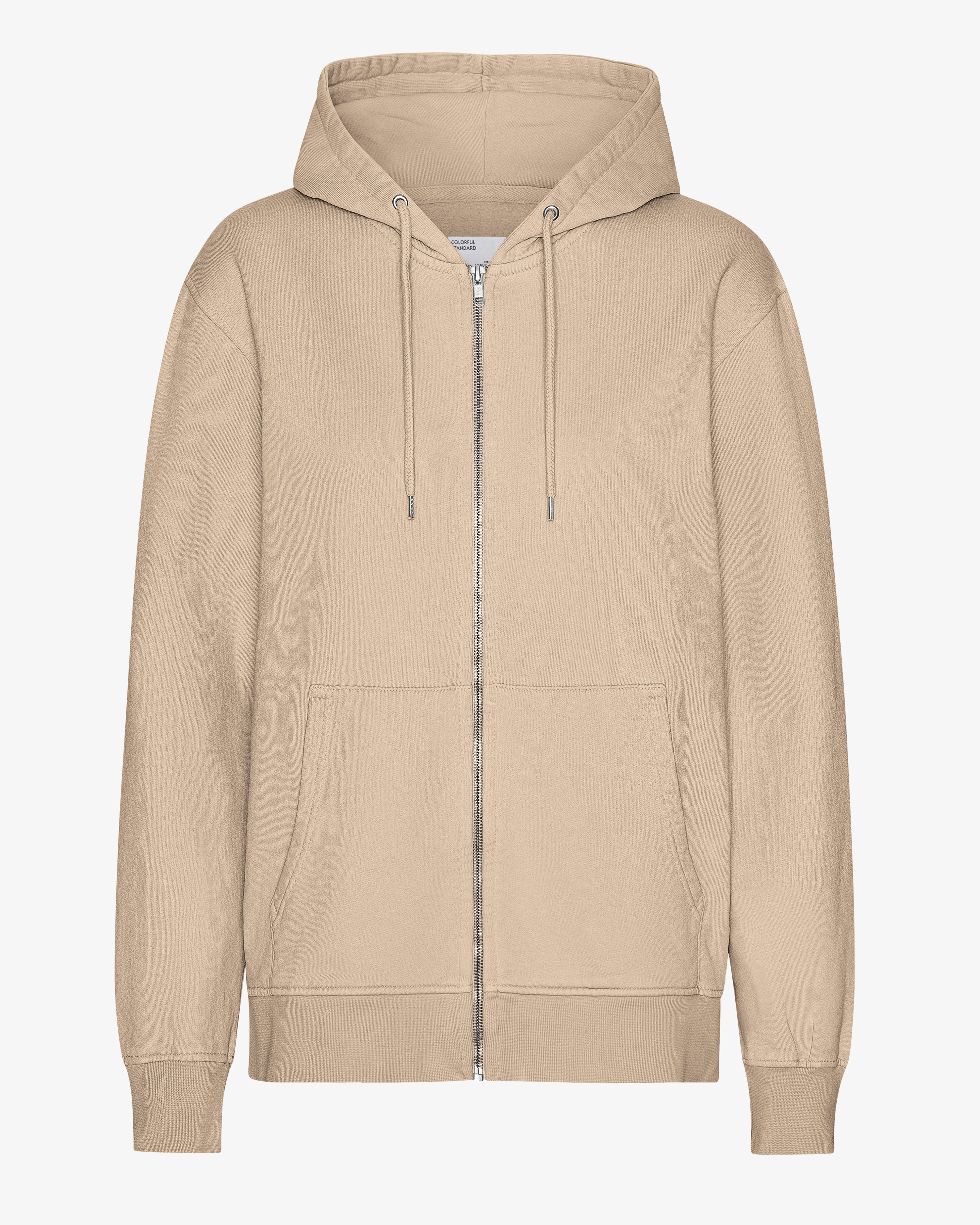 Classic Organic Cotton Zip Hoodie for Men & Women - Honey Beige | Comfortable Casual Wear for Everyday, Gym & Outdoor Activities