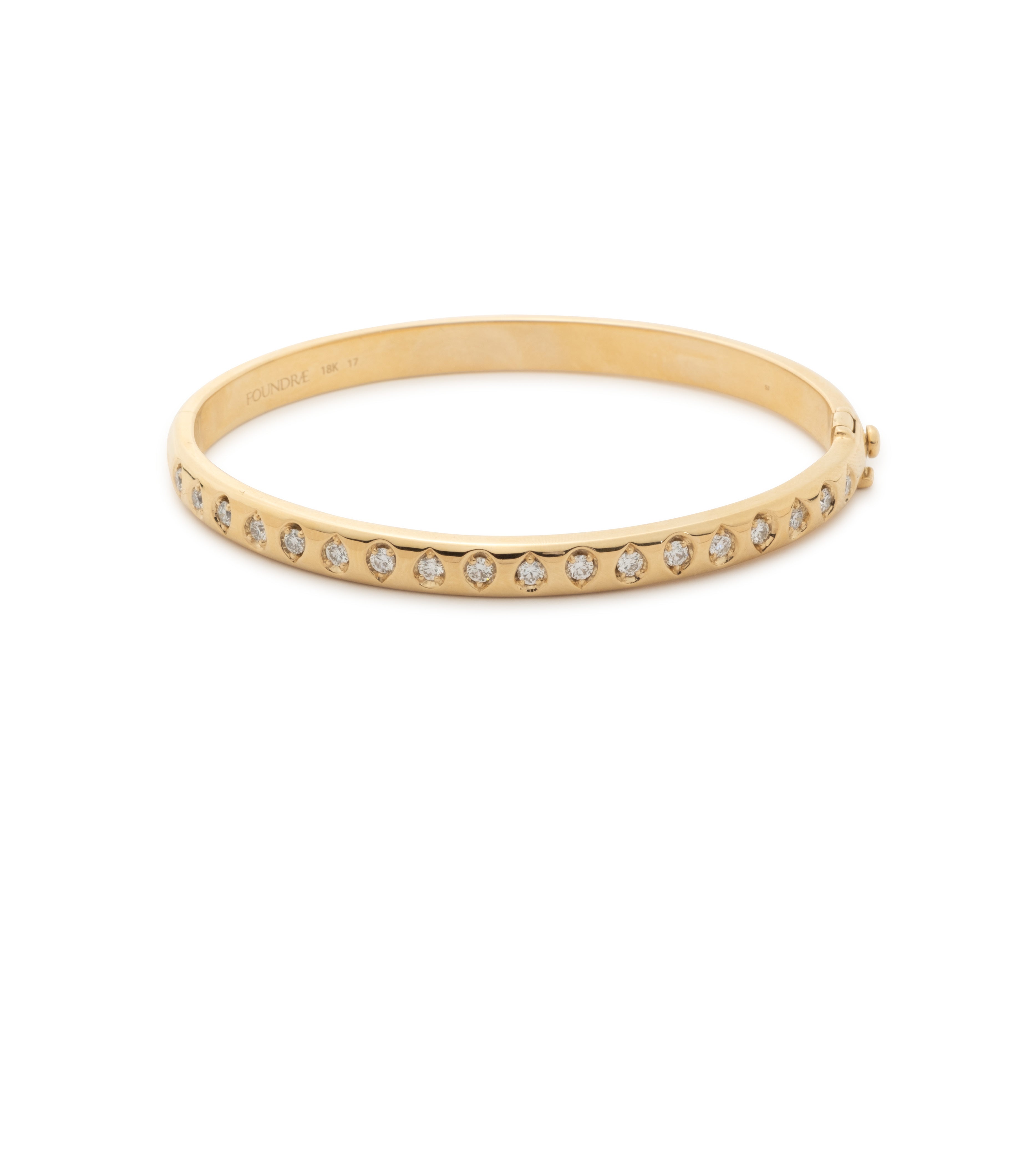 Forever & Always Matching Yellow Gold Bangle Bracelet with Pear-Cut Diamonds - Perfect for Anniversaries, Weddings & Romantic Gifts