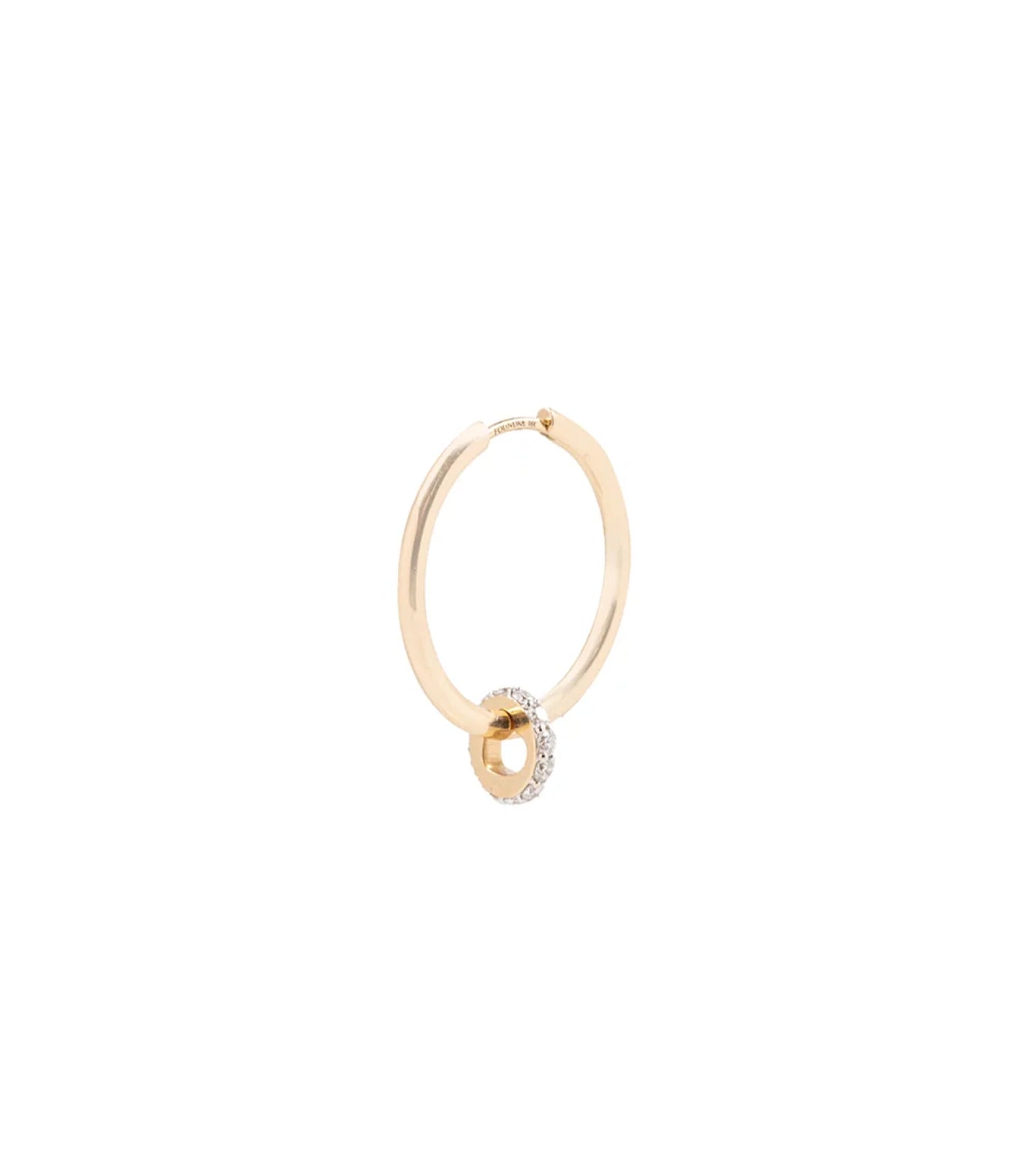 Pave Edge Heartbeat Hoop Earrings - Sparkling Chubby Hoops for Women | Perfect for Date Night, Parties & Everyday Wear