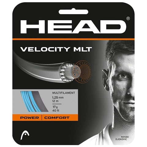 Head Velocity MLT 17/1.25 Tennis String (Blue) - Premium Synthetic Gut for Power & Comfort | Ideal for Recreational & Competitive Players