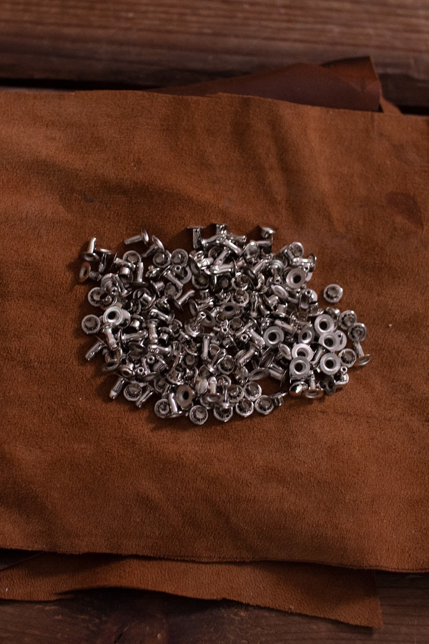 Hollow Rivet KØ7.0 x L8.0mm Iron/Nickel - Heavy Duty Fasteners for Metal Fabrication, Automotive & DIY Projects