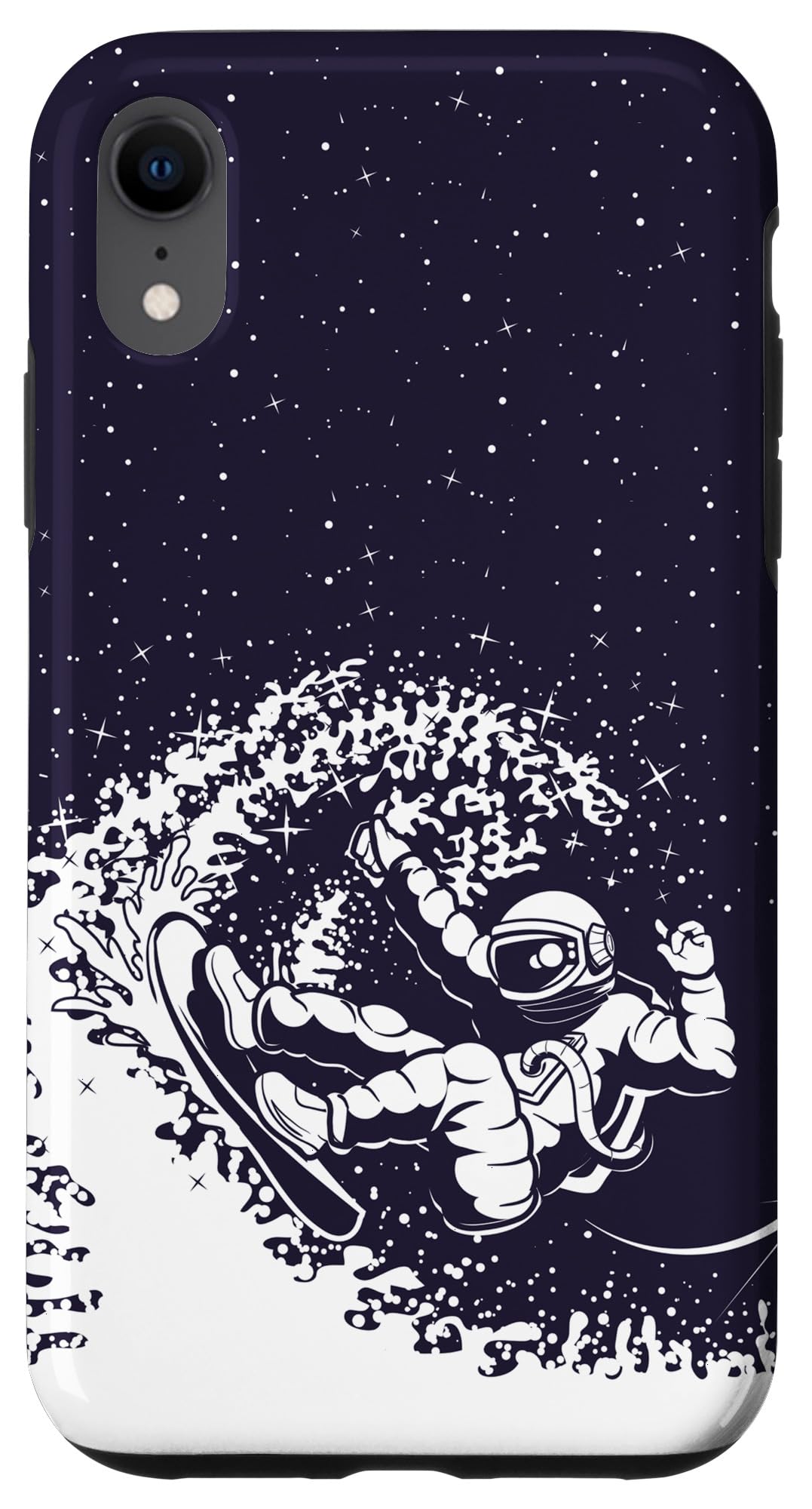 iPhone XR Surfer Phone Case - Durable & Stylish Surfing Lover Design with Space Astronaut & Surfboard - Perfect for Beach, Travel & Outdoor Adventures
