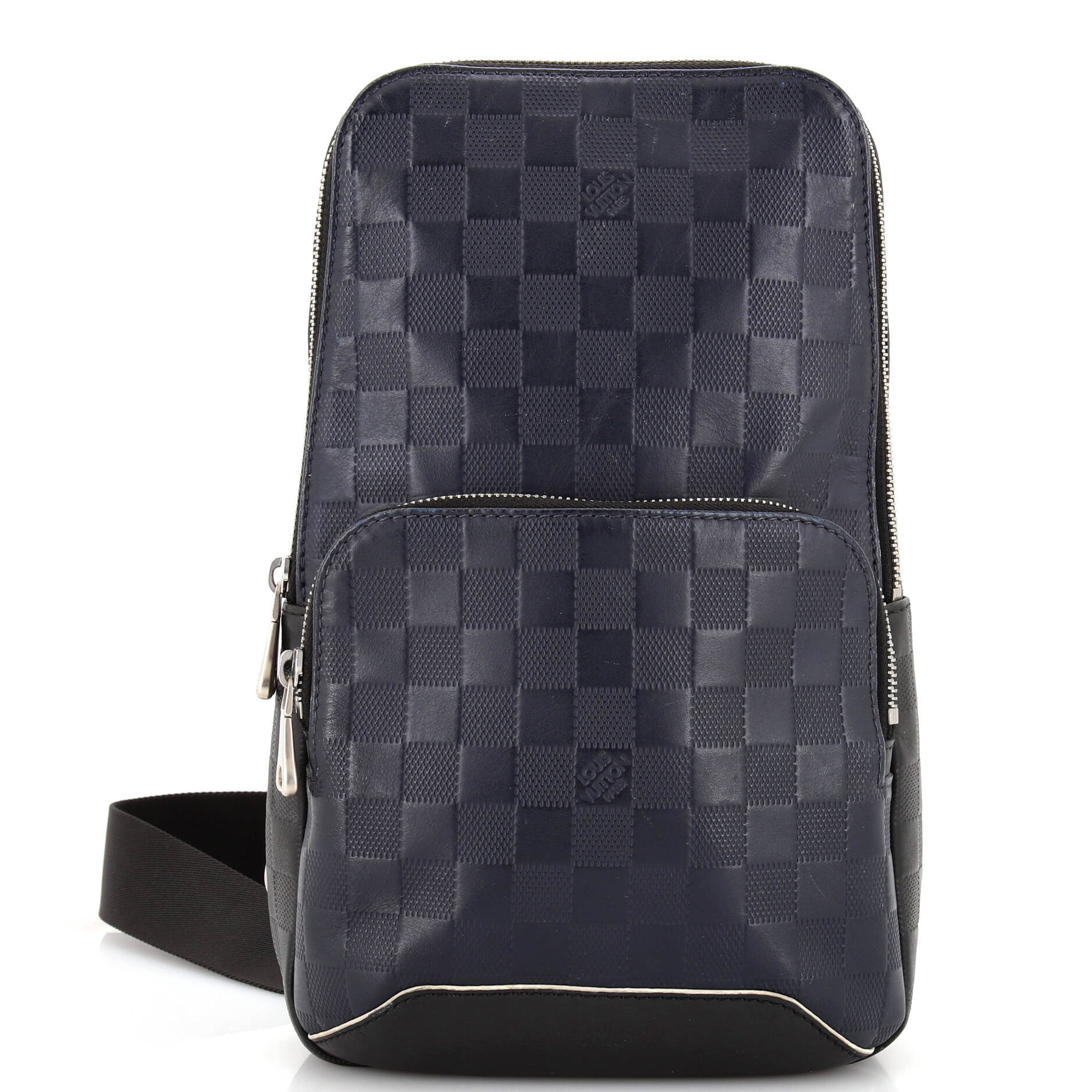 Luxury Avenue Sling Bag - Genuine Damier Infini Leather Crossbody Bag for Men & Women | Perfect for Travel, Work & Everyday Use