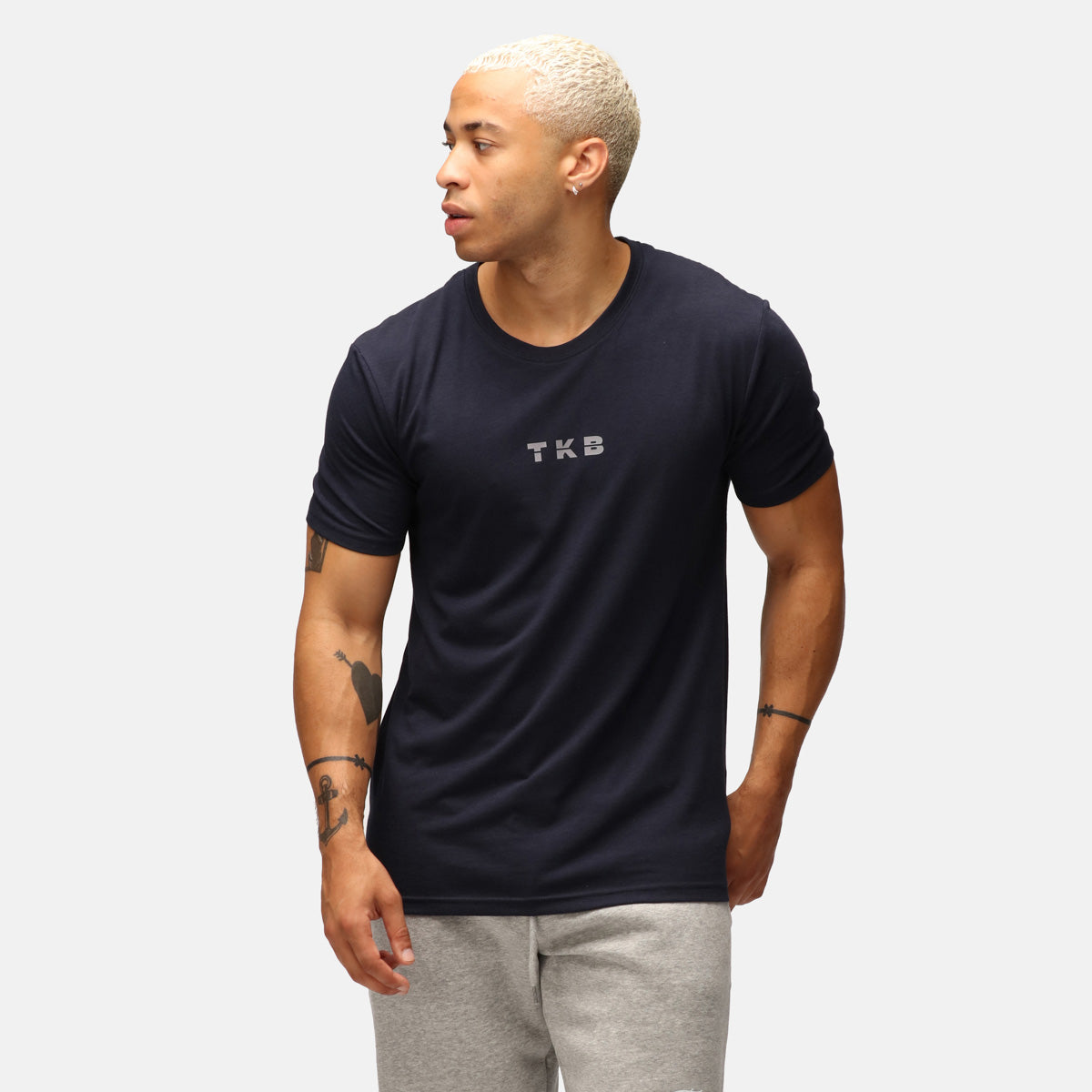 Premium Navy Blue Tri-Blend T-Shirt for Men - Soft & Comfortable Cotton-Polyester Blend - Casual Wear, Gym, and Everyday Outfits