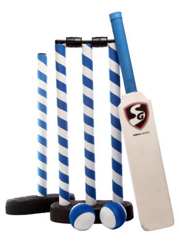 SG India Kids Cricket Set - Junior Cricket Bat, Ball & Stumps for Outdoor Sports & Backyard Play - Perfect for Kids Ages 5-12, Birthday Gifts & Summer Activities