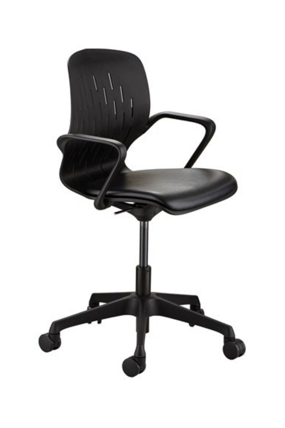 Safco 7013 Shell Vinyl Desk Chair - Ergonomic Office Chair for Home & Work, Comfortable Seating for Long Hours, Ideal for Study, Gaming & Workspace