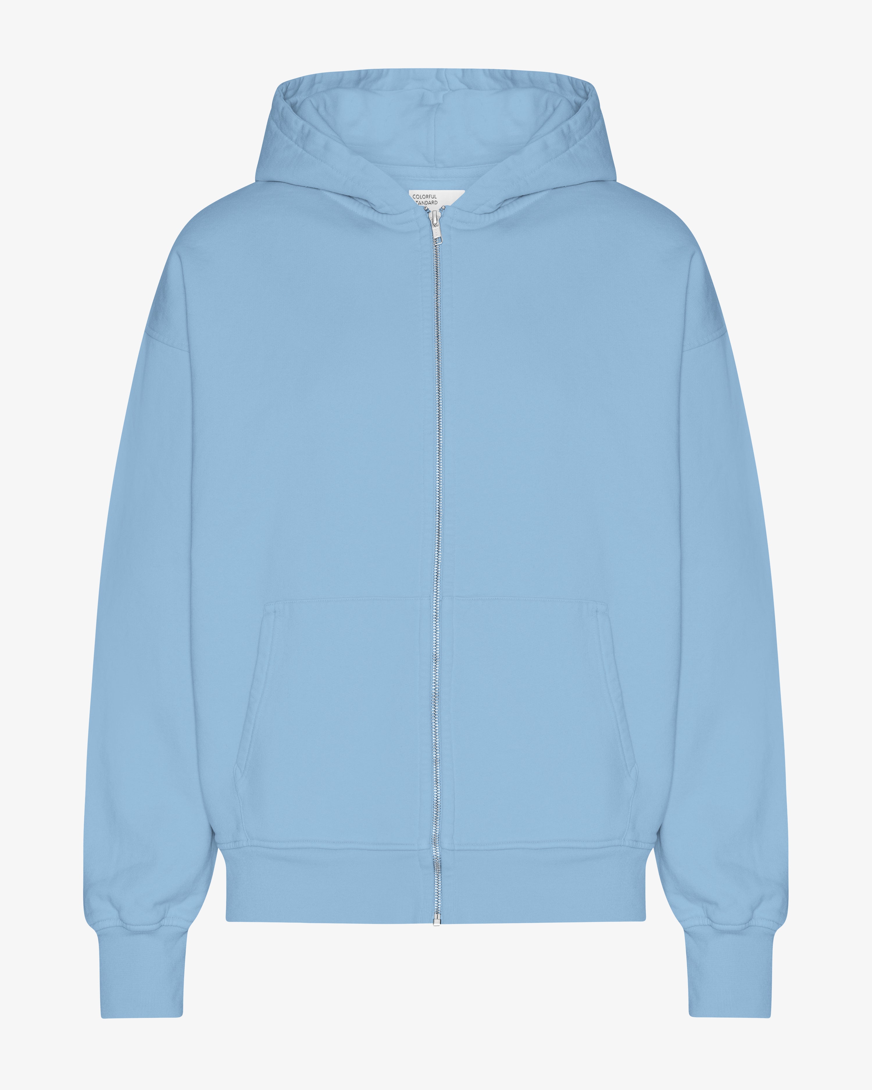 Organic Oversized Zip Hoodie for Women - Soft & Cozy Pullover Fleece Sweatshirt - Seaside Blue - Perfect for Casual Wear, Lounging & Outdoor Activities