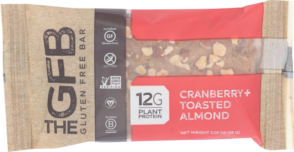 Gluten Free Cranberry Toasted Almond Protein Bars - 2.05oz (72 Pack) | Healthy Snacks for Hiking, Workouts & On-the-Go Nutrition