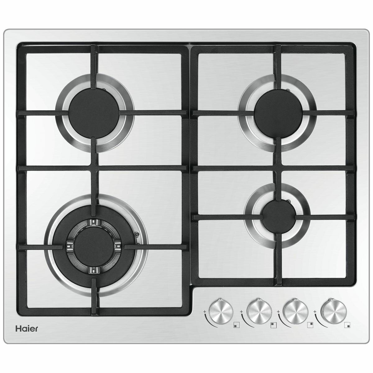 Haier 60cm Gas on Steel Cooktop HCG604WFCX3 - 4 Burner Stainless Steel Gas Stove for Modern Kitchen | Perfect for Home Cooking, Baking & Entertaining