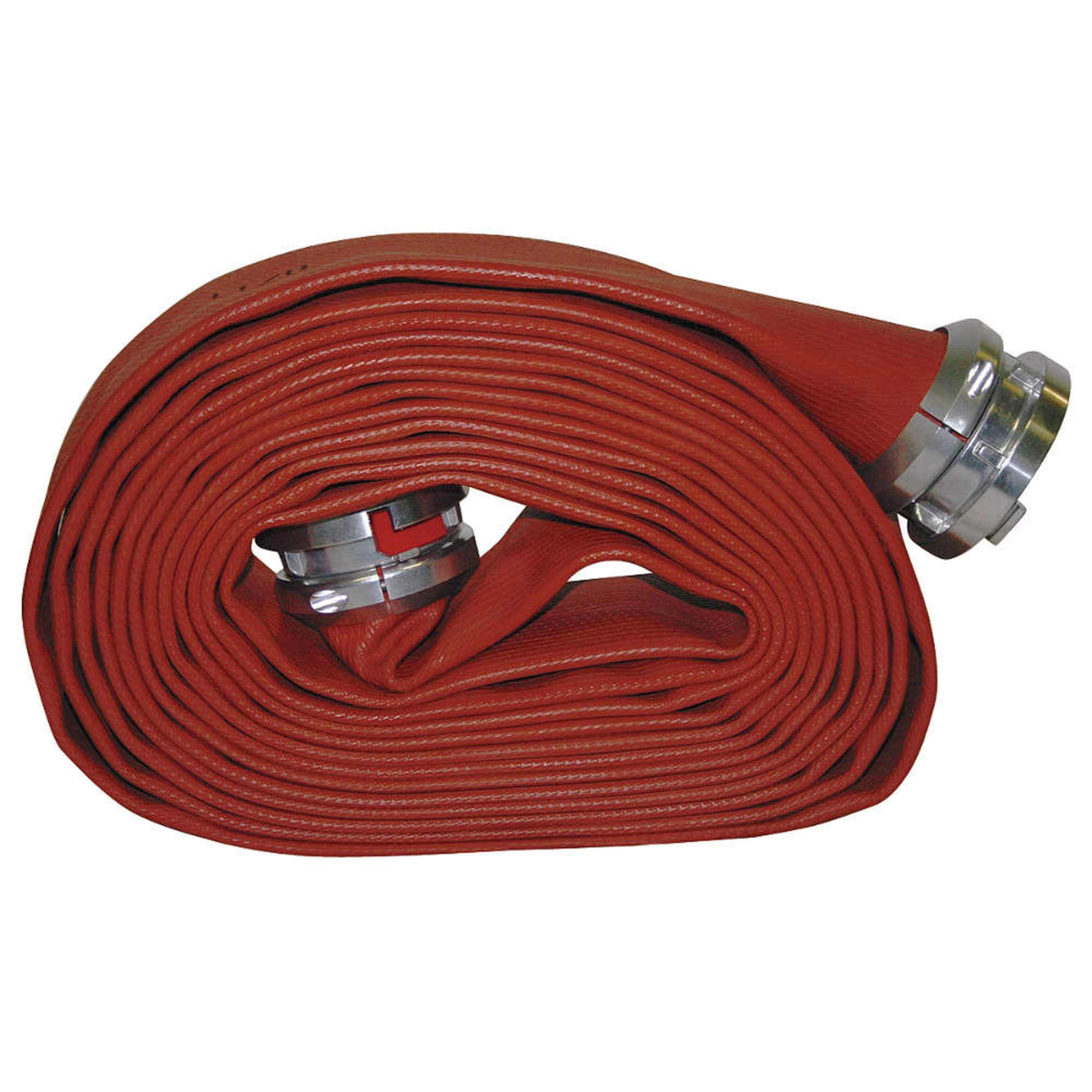 High-Pressure 300 psi Attack Line Fire Hose - Durable Red Firefighting Hose for Emergency & Industrial Use