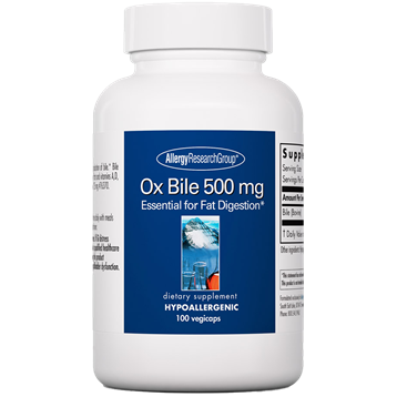 Ox Bile 500mg 100 Capsules - Supports Digestion & Liver Health - Perfect for Keto & Paleo Diets