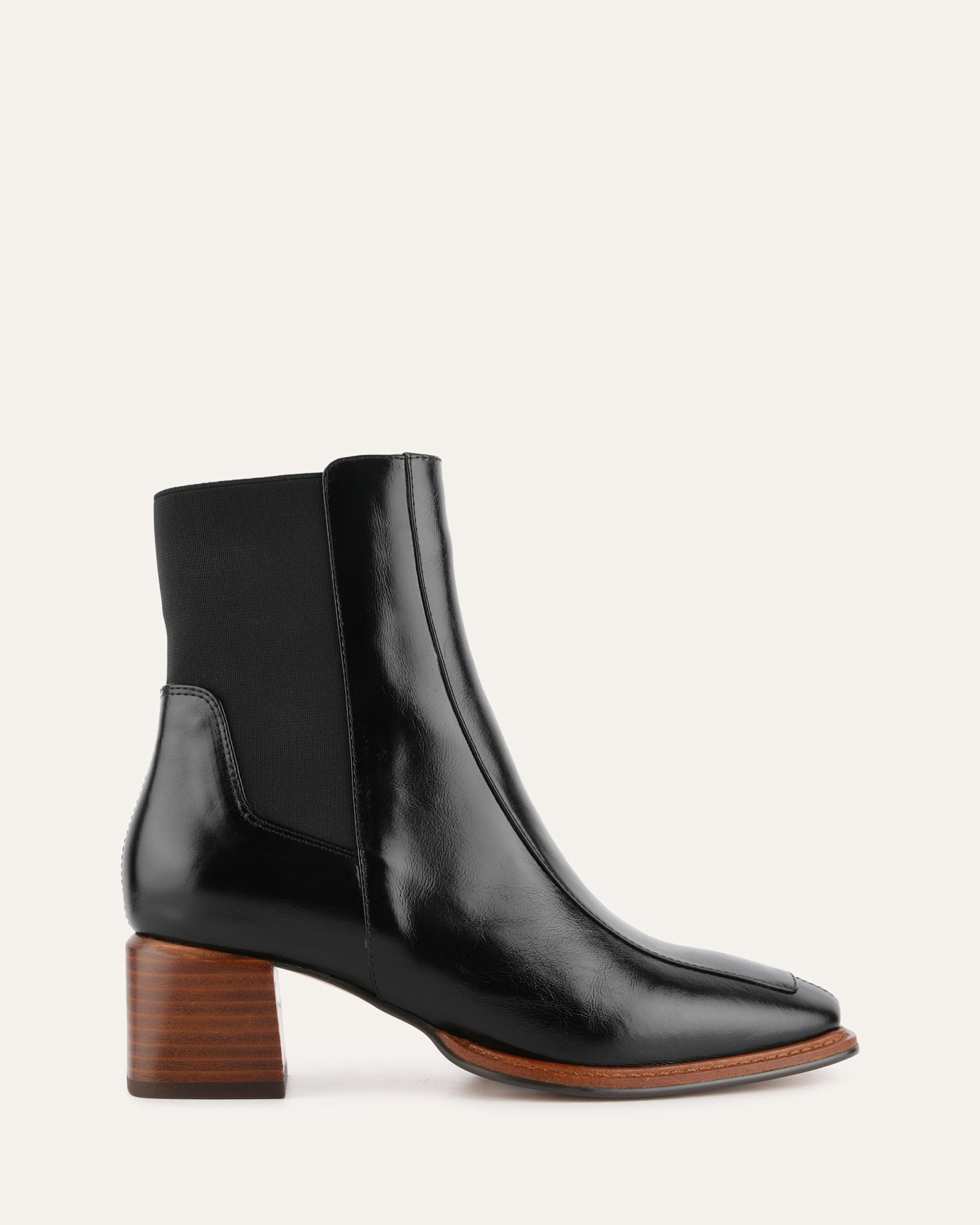 DARLA Black Leather Mid Ankle Boots for Women - Stylish & Comfortable Footwear for Casual Outings, Work & Fall Fashion