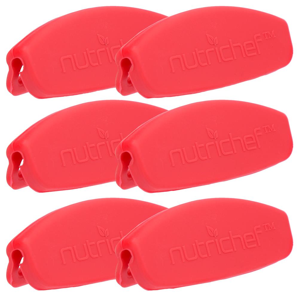 6-Pack Silicone Handle Covers for Pots and Pans - Heat Resistant, Non-Slip Kitchen Grips for Cooking, Baking, and Serving - Perfect for Stovetop, Oven, and Microwave Use