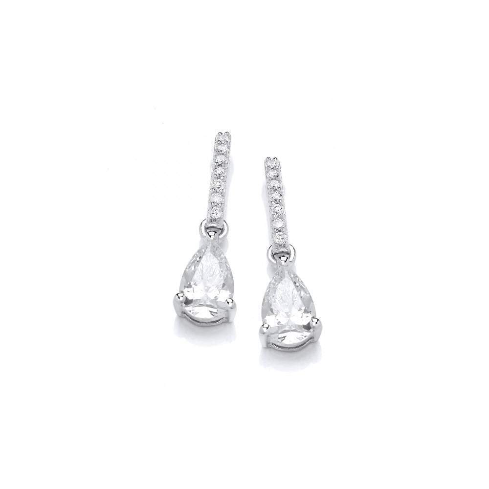Elegant Silver CZ Teardrop Earrings for Women - Perfect for Weddings, Parties & Evening Events | Hypoallergenic Fashion Jewelry
