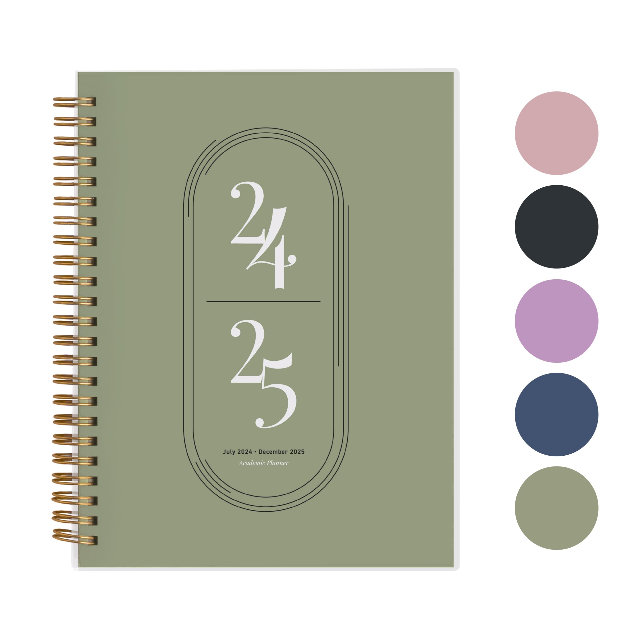 2024-2025 Academic Planner by Rileys - 18-Month Weekly & Monthly Organizer with Flexible Cover, Notes Pages, Twin-Wire Binding (8.5