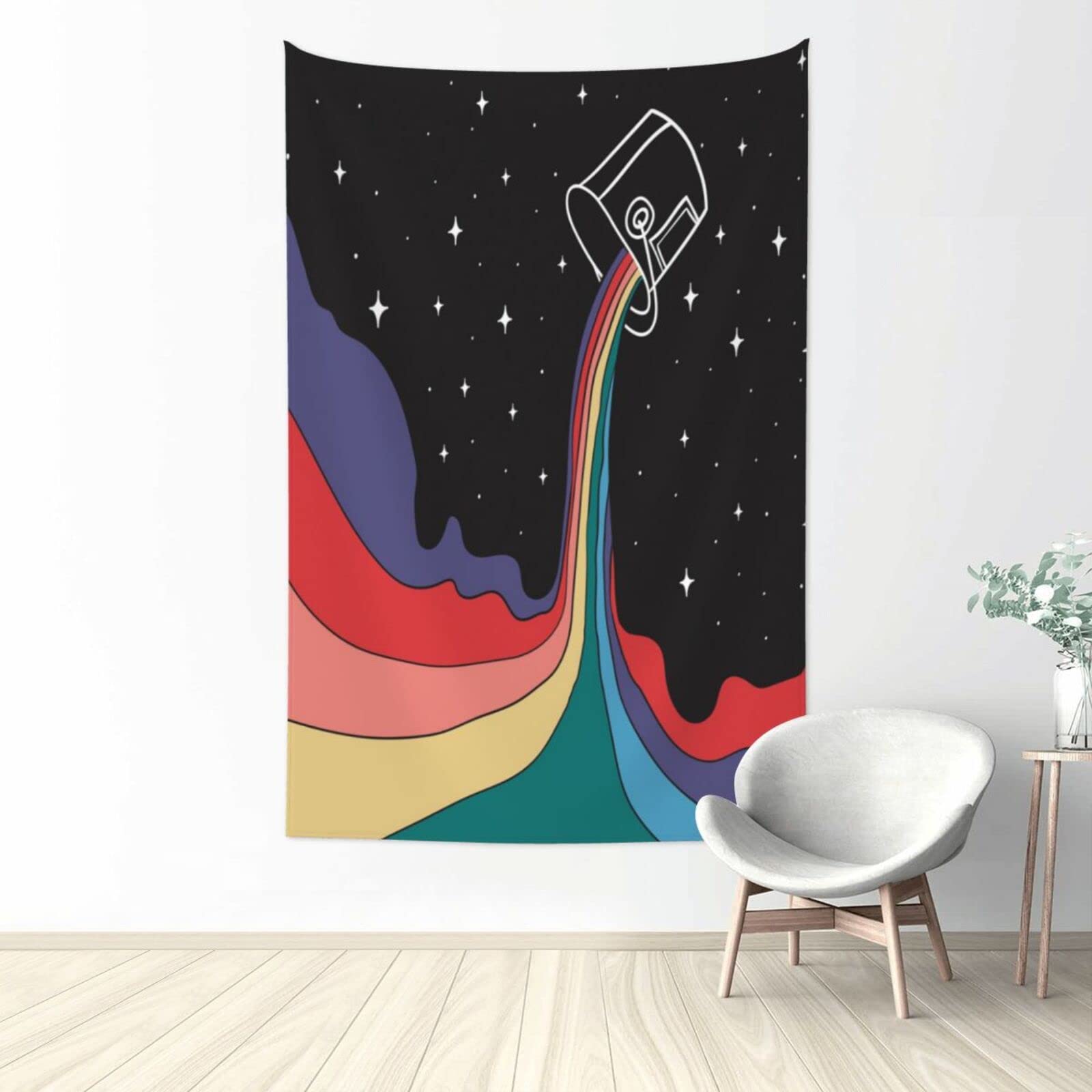 Vibrant Tie Dye Print Tapestry Wall Hanging - Bohemian Decor for Bedroom, Living Room & Dorm | Perfect for Hippie Aesthetic, Meditation Spaces & Festival Backdrops