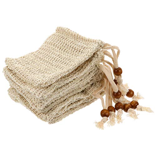Exfoliating Soap Bag Pouch - 10 Pack Cotton Mesh Soap Saver with Drawstring for Bath & Shower | Eco-Friendly Muslin Sachet Bags | Perfect for Travel, Spa Days & Gentle Skin Exfoliation