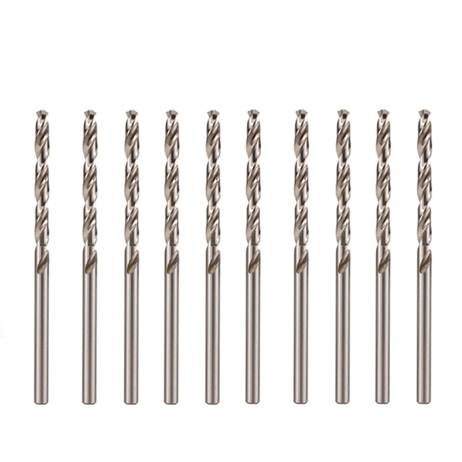 ALEYHA 10pcs 1.0mm High Speed Steel Twist Drill Bit Set - Spiral Router Bits with Straight Shank for Precision Drilling in Wood, Metal & Plastic - Perfect for DIY Projects, Jewelry Making & Small Repairs