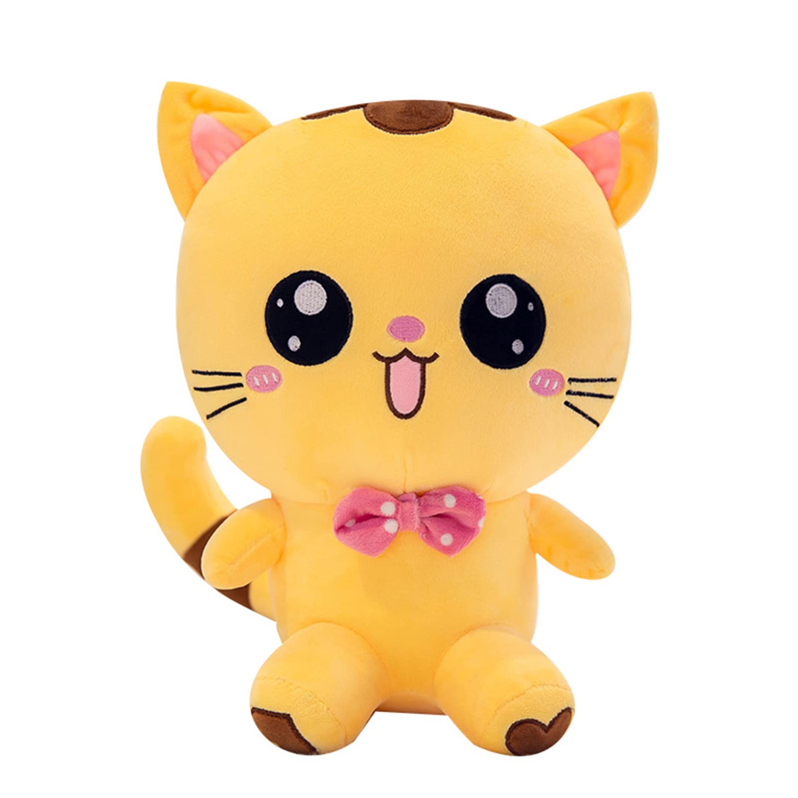 Cute Soft Cat Plush Toy - Adorable Stuffed Animal for Kids & Adults - Perfect Gift for Birthday, Valentine's Day & Christmas - Stress Relief & Home Decor - Ideal for Nursery, Kids Room & Cozy Ambiance - Great for Cuddling, Gifts & Playtime