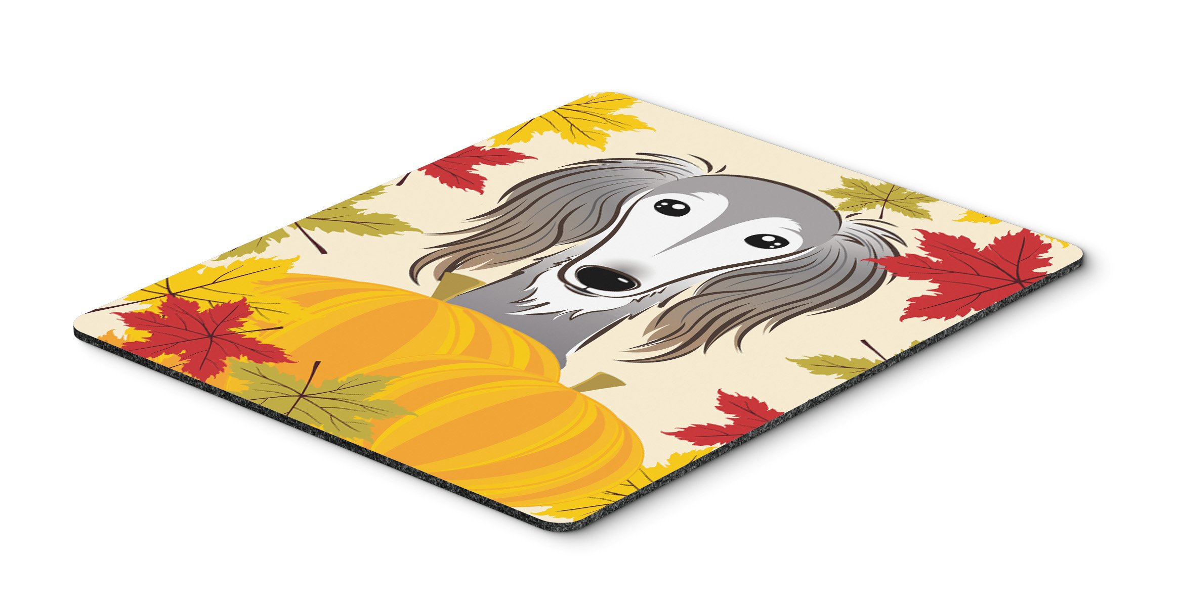Saluki Thanksgiving Mouse Pad - Washable Large Mouse Mat for Home Office, Gaming & Computers | Hot Pad & Trivet for Kitchen | Caroline's Treasures BB2035MP | Perfect for Thanksgiving Decor & Workspace Setup