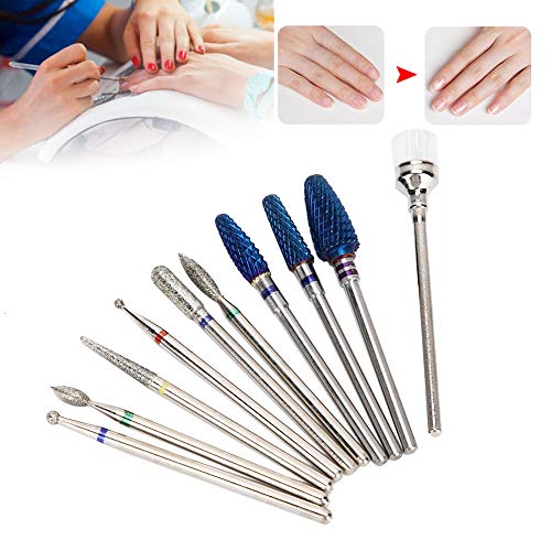 10PCS Professional Nail Drill Bits Set for Electric Manicure Tools - Nail Art Polishing, Cleaning & Grinding Heads - Perfect for Home Nail Care & Salon Use - Great for Acrylics, Gel Extensions & Natural Nail Maintenance - Ideal for DIY Manicures, Pedicures & Professional Nail Services - Perfect for At-Home Spa Days & Salon Treatments