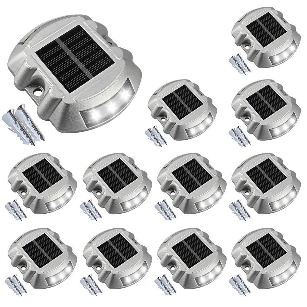 VOLISUN 12-Pack Solar Powered LED Landscape Lighting - Waterproof Outdoor Path Lights for Driveway, Walkway, Garden, Yard & Lawn | Automatic Dusk to Dawn Sensor | Weather Resistant Solar Garden Lights for Pathways, Sidewalks & Backyard Decor