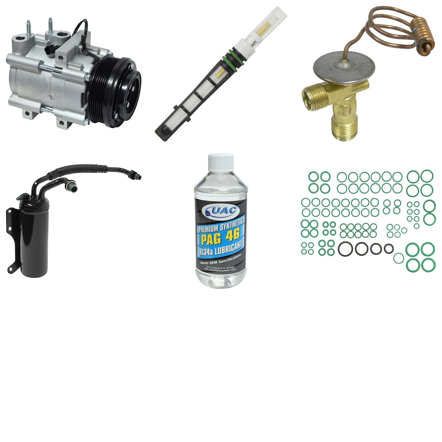 New A/C Compressor and Component Kit for Ford E-350 Super Duty - Replacement Parts for Van & Truck Air Conditioning System - Perfect for Summer Cooling & Vehicle Maintenance