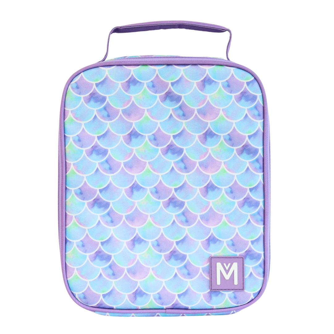 MontiiCo Large Insulated Lunch Bag for Work & School - Leakproof Cooler Tote with Adjustable Strap, Perfect for Picnics, Beach Trips & Outdoor Activities (Sea Shine Blue)