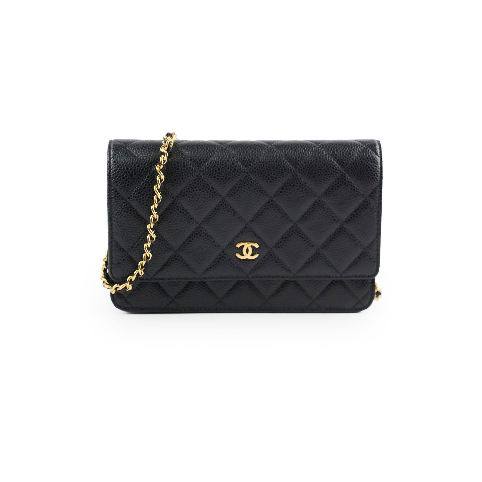 Chanel Caviar Quilted Wallet on Chain WOC Crossbody Bag in Black | Luxury Designer Handbag for Women | Perfect for Evening Out, Parties & Special Occasions