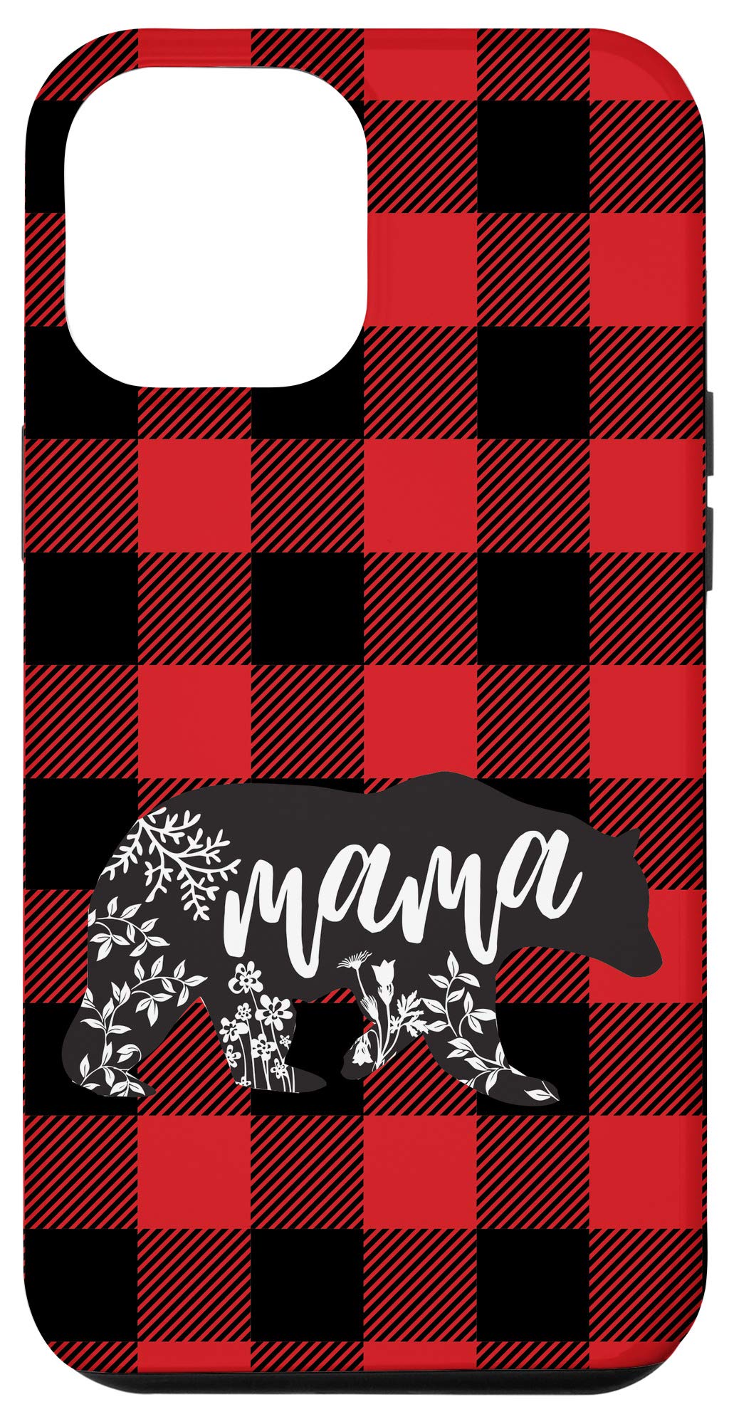 iPhone 12 Pro Max Case - Mama Bear Plaid Buffalo Design - Durable Protective Phone Cover for Women - Perfect Gift for Mother's Day, Birthday & Everyday Use