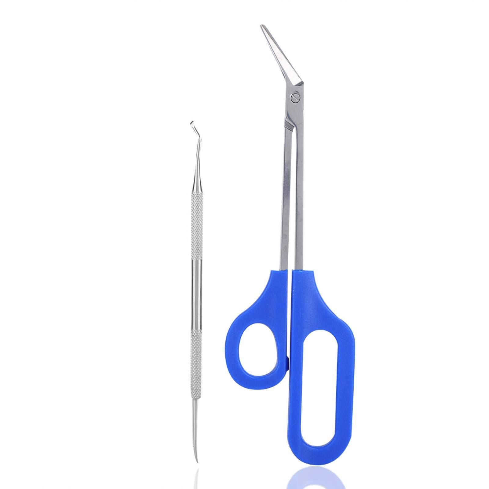 Premium Stainless Steel Toe Nail Clippers for Thick & Ingrown Toenails - Ergonomic Grip Handle Nail Clipper Set with Nail Scissors & File - Ideal for Seniors, Men & Adults - Perfect for Home Pedicure & Foot Care