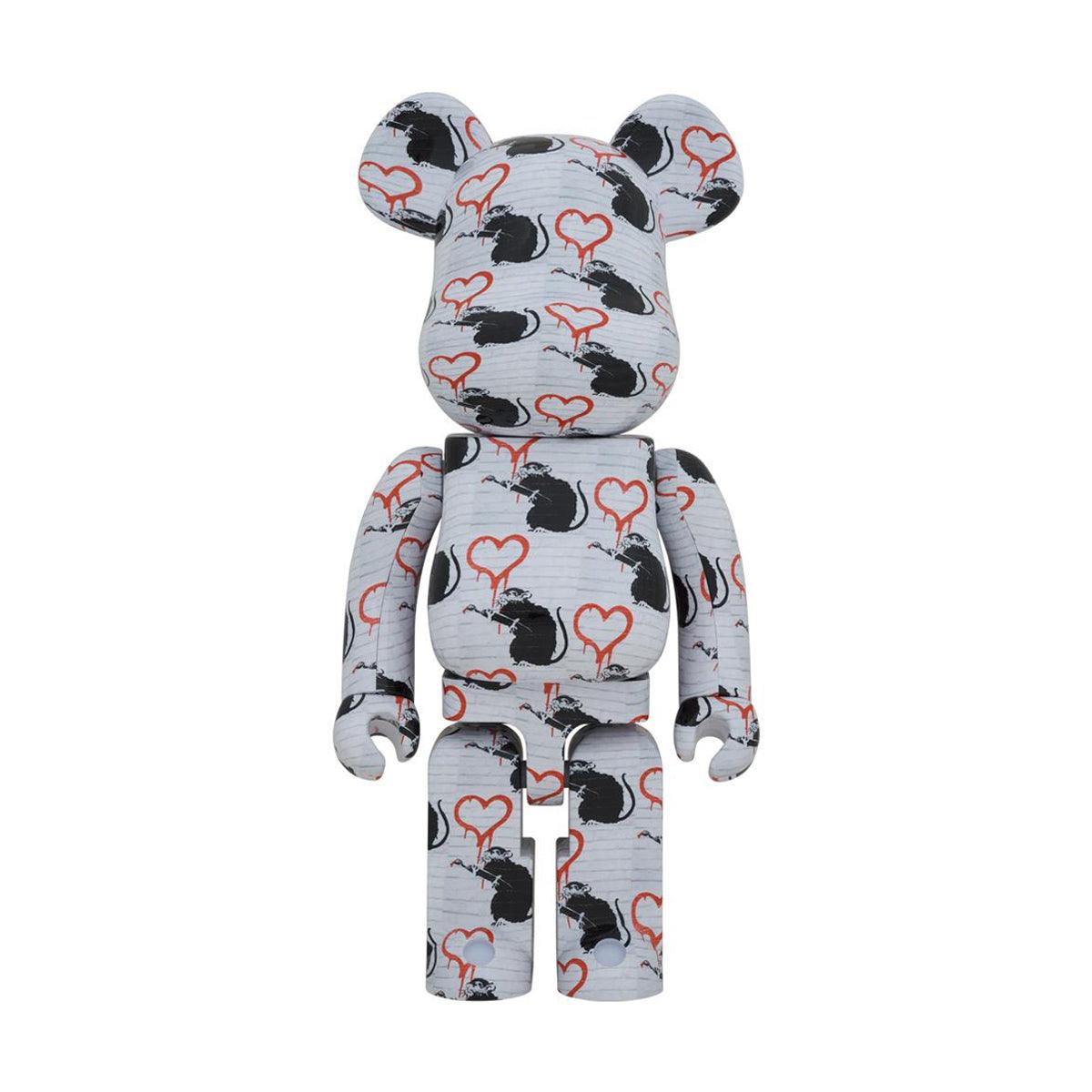 BRANDALISM Be@rbrick 1000% 'Love Rat' Vinyl Art Toy - Limited Edition Collectible Figure for Display & Home Decor