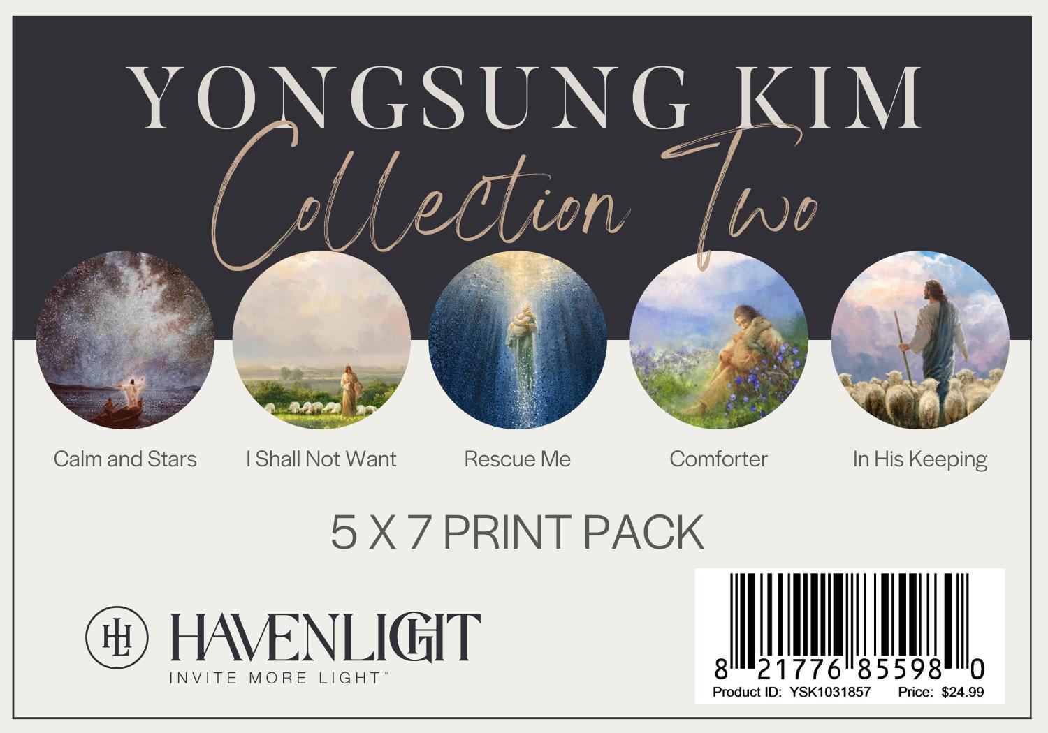 5 X 7 Print Pack - Yongsung Kim Collection 2 | Inspirational Christian Wall Art Prints for Home & Office Decor