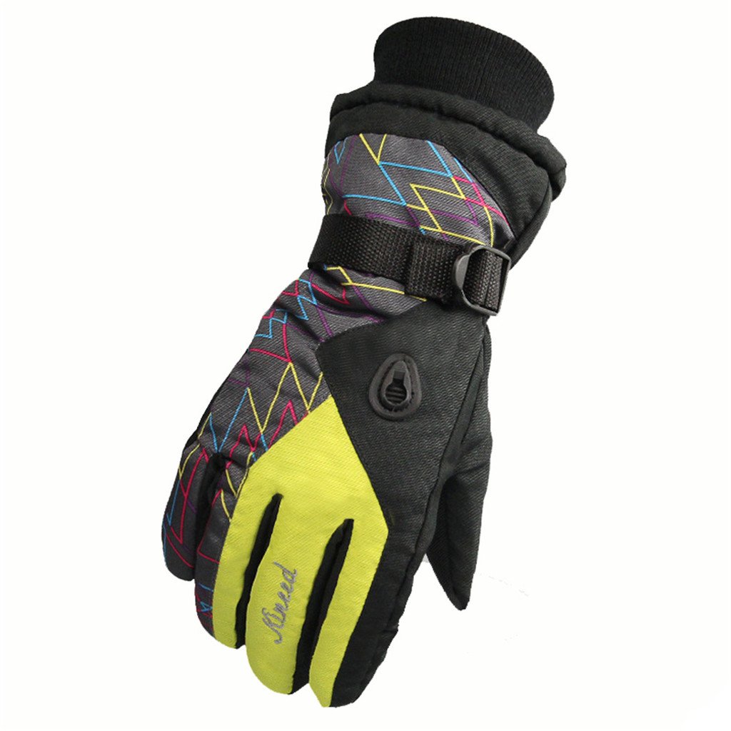 Runtlly Women's Waterproof Winter Ski Gloves - Warm Full Finger Outdoor Gloves for Skiing, Snowboarding & Cold Weather Activities