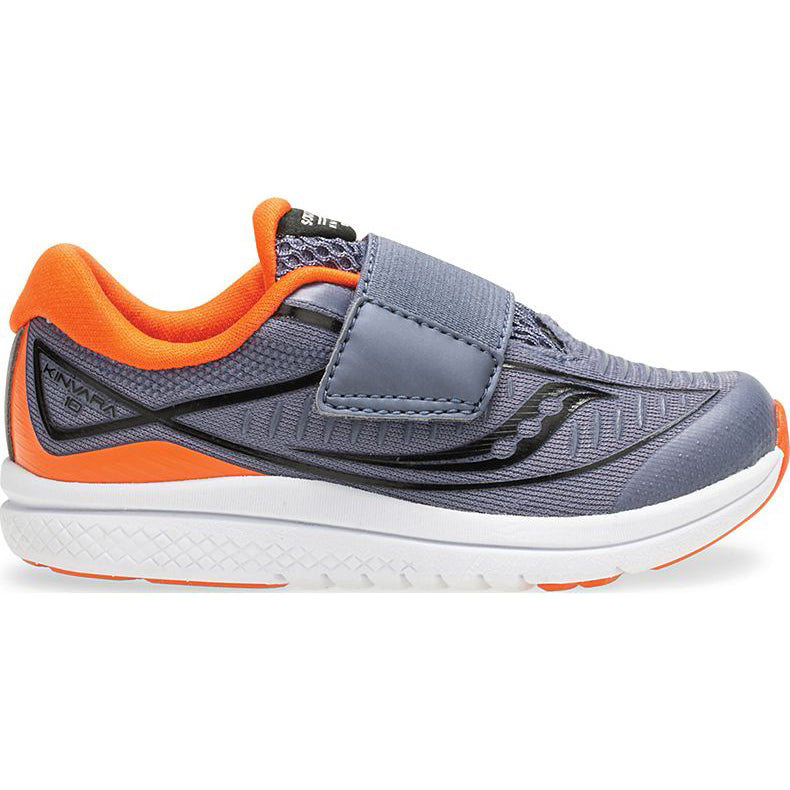 Saucony Kinvara 10 Jr Grey/Orange Baby & Toddler Running Shoes - Lightweight & Comfortable Sneakers for Kids' Active Play & Daily Wear