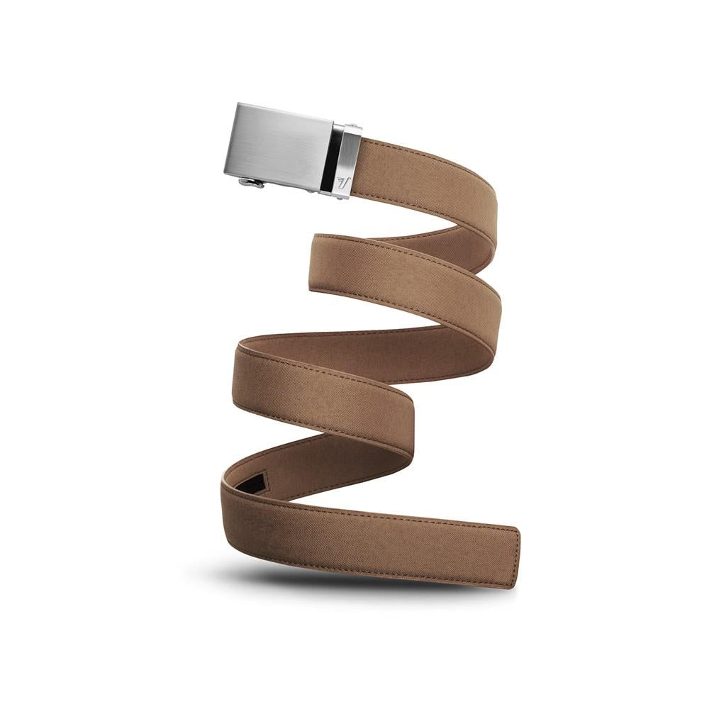 Mission Belt for Men - Adjustable Steel Buckle & Desert Tan Leather Strap - Perfect for Casual, Business & Outdoor Wear