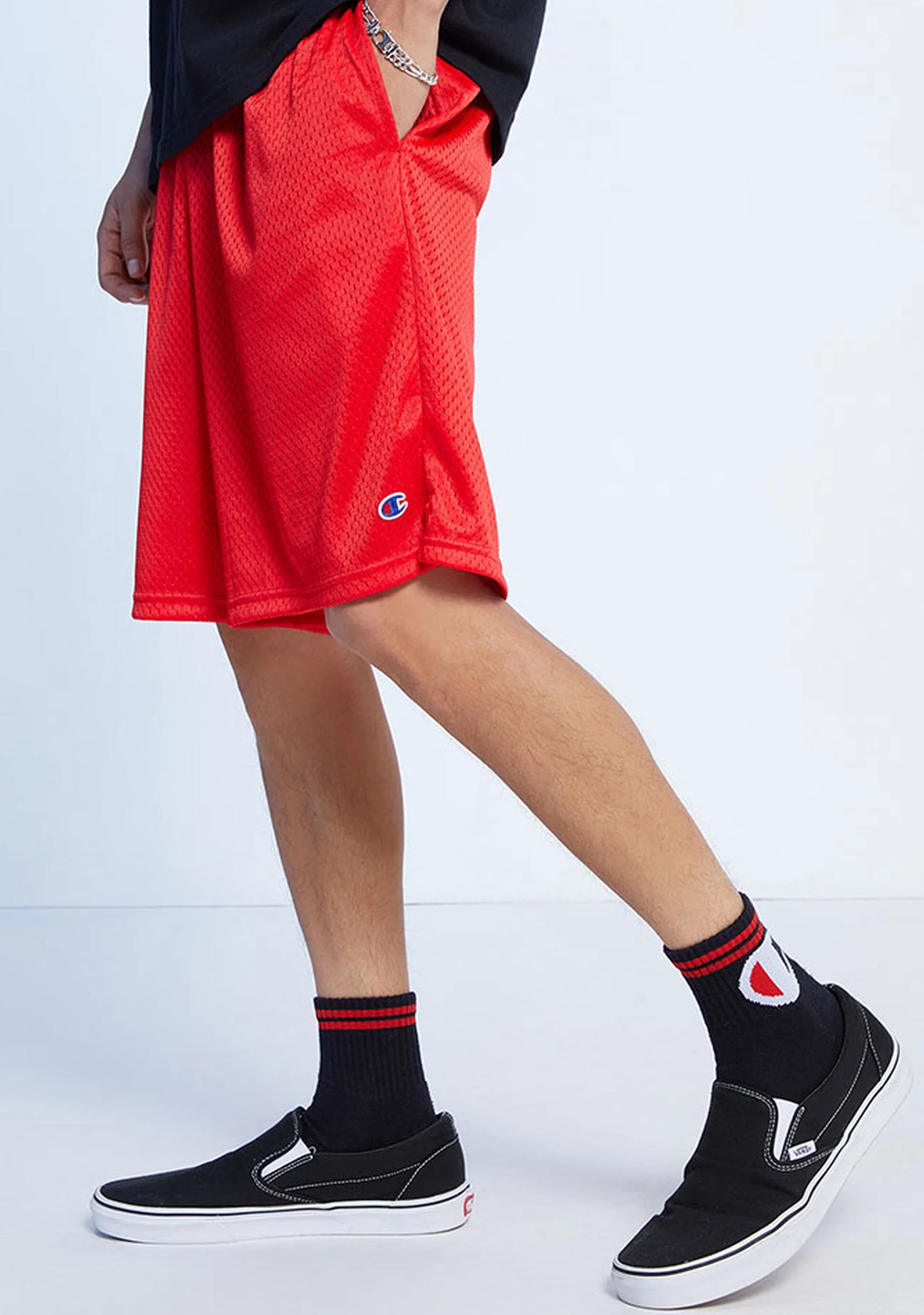 Champion Men's Basketball Shorts - 9 Inch Inseam, Red | Comfortable & Breathable for Sports & Casual Wear | Perfect for Gym, Running, and Everyday Use