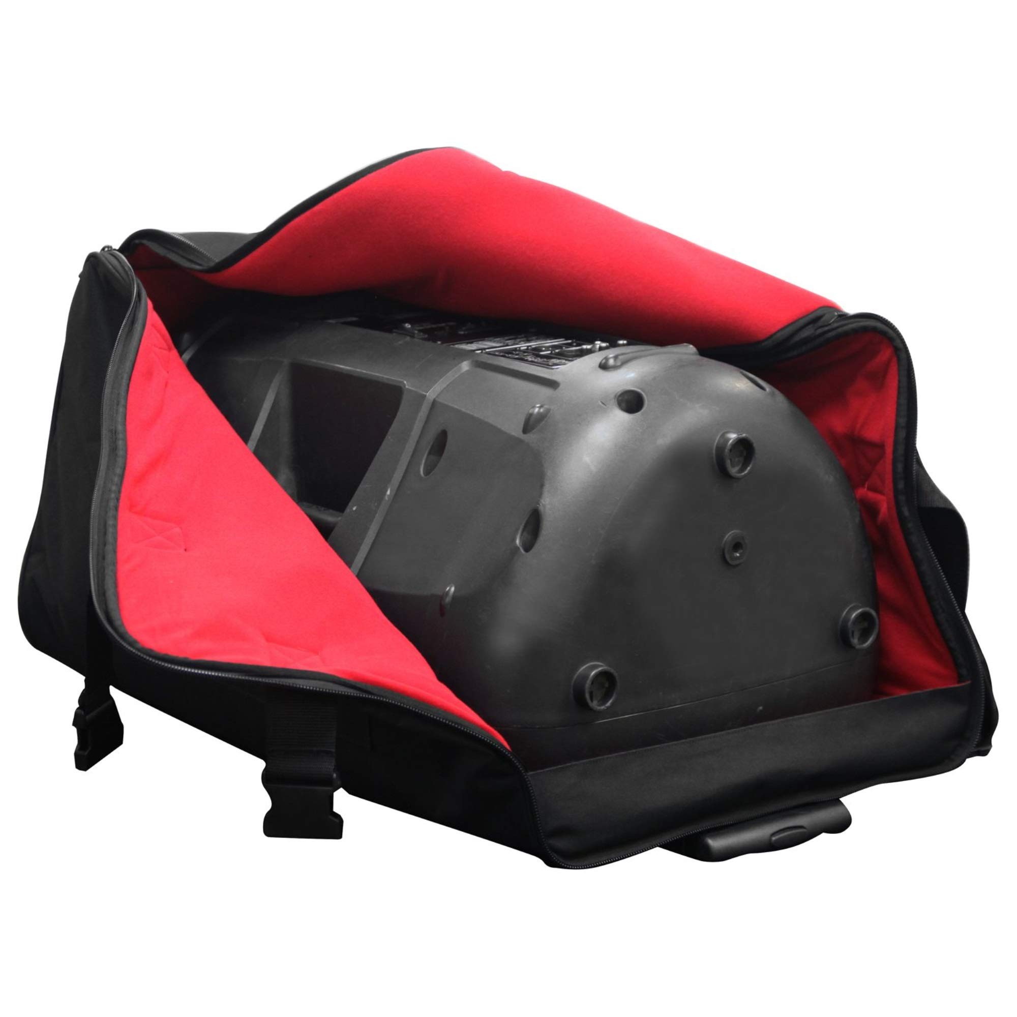 ODYSSEY BRLSPKLHW Series Speaker Trolley Bag with Pullout Handle and Wheels - Portable DJ Equipment Case for Live Performances, Studio Use & Travel (Red)