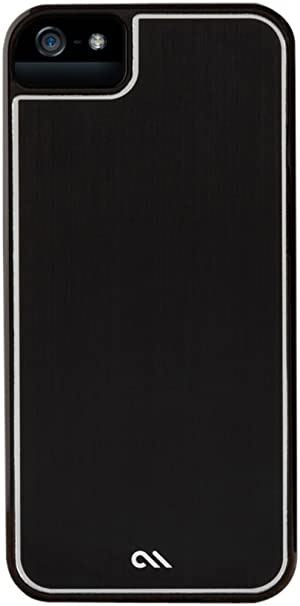Case Mate Barely There Brushed Aluminum Case for Apple iPhone 5 - Slim Protective Cover (Black) | Perfect for Everyday Use & Style Protection
