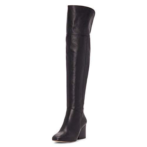 FSJ Women's Thigh High Over The Knee Boots - Closed Toe Chunky Low Heel Side Zipper Long Boots for Fall Winter - US Size 4-15 - Perfect for Party, Club, Dress & Casual Outfits