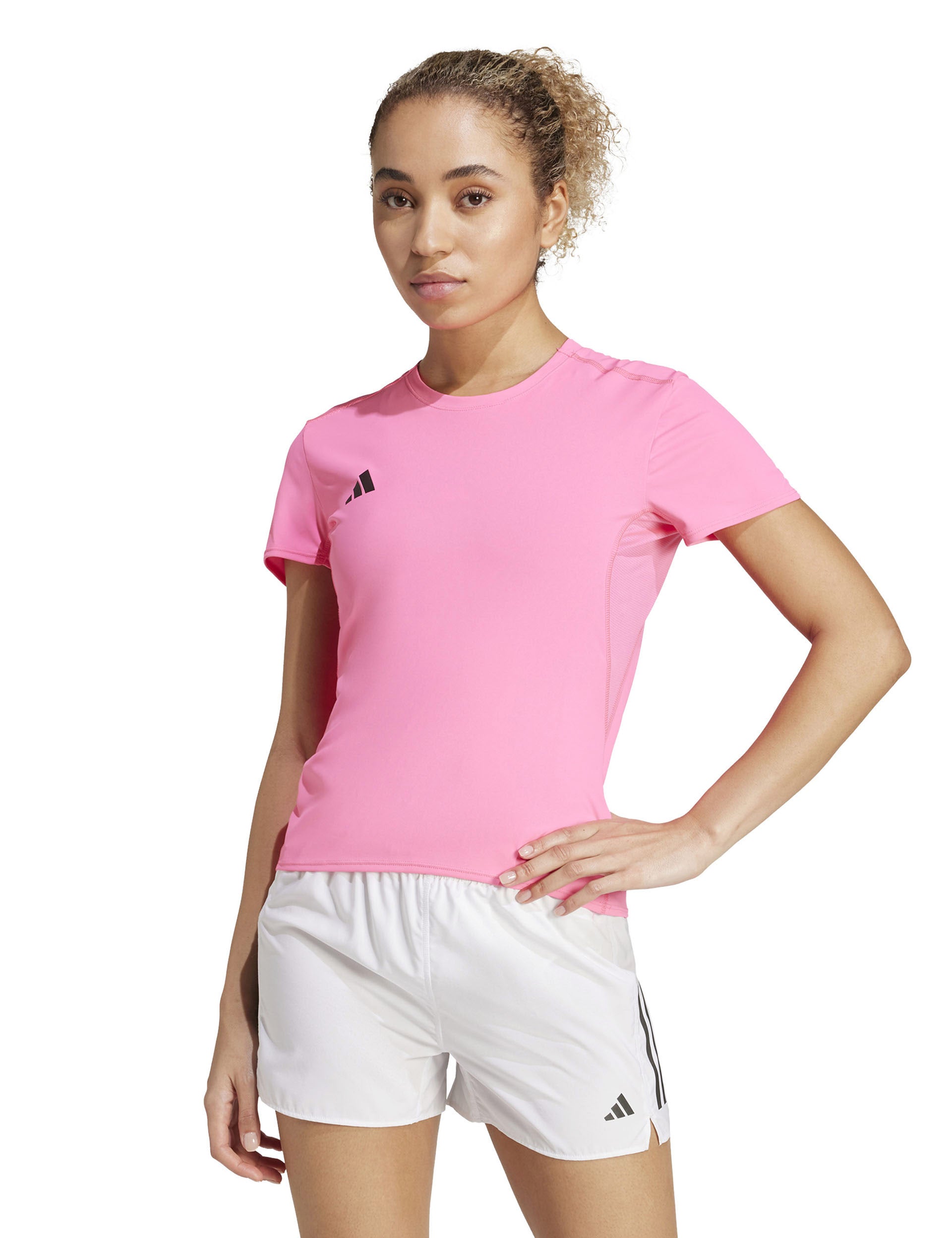 Adizero Essentials Running T-Shirt for Women - Lightweight Breathable Performance Tee - Lucid Pink - Perfect for Jogging, Gym Workouts & Outdoor Activities