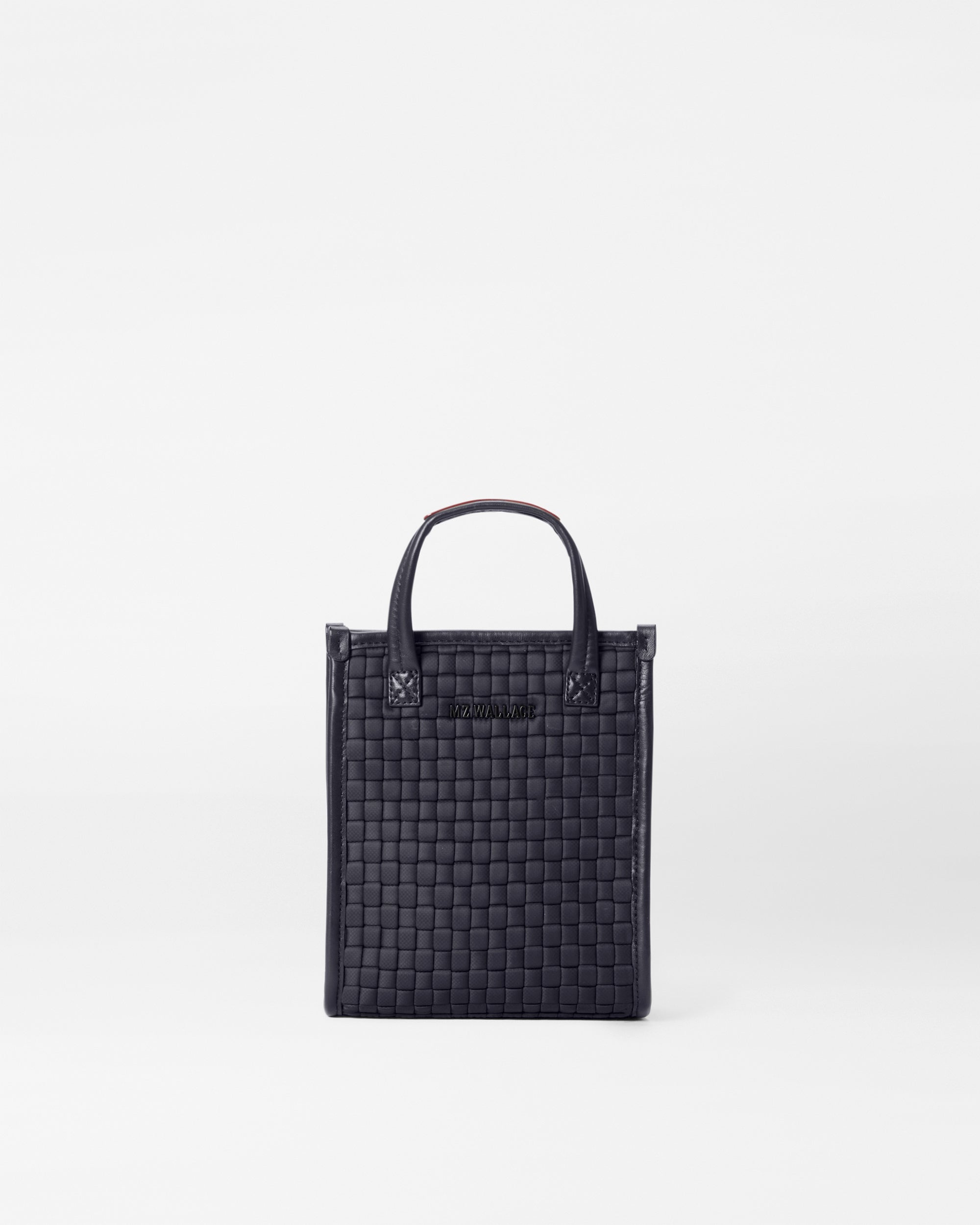 Black Micro Woven Box Tote Bag - Stylish & Durable Handbag for Women | Perfect for Work, Travel, Shopping & Everyday Use